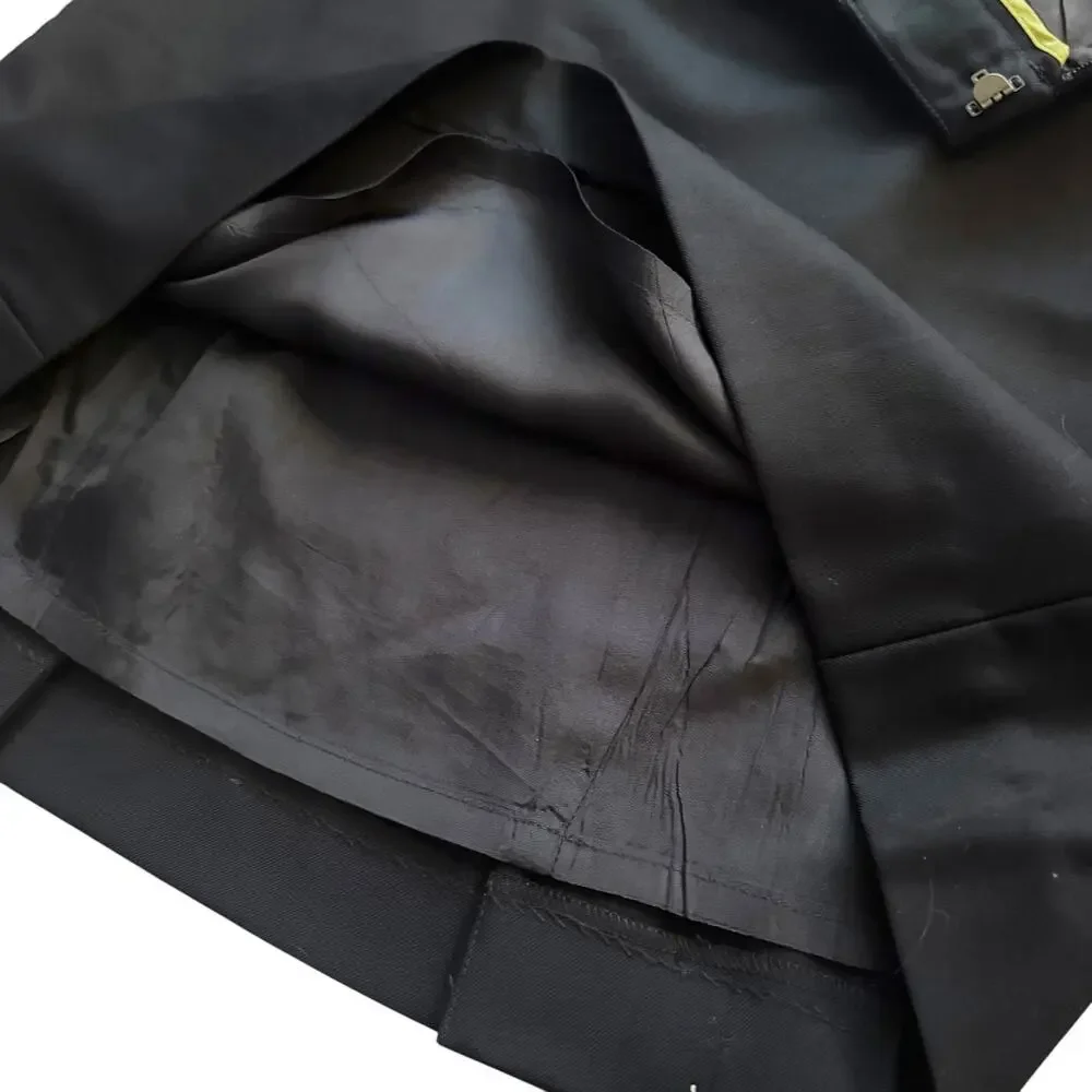 VTG J. Crew 100% Wool Skirt Womens Sz. 10  Black Professional Pencil Academia‎